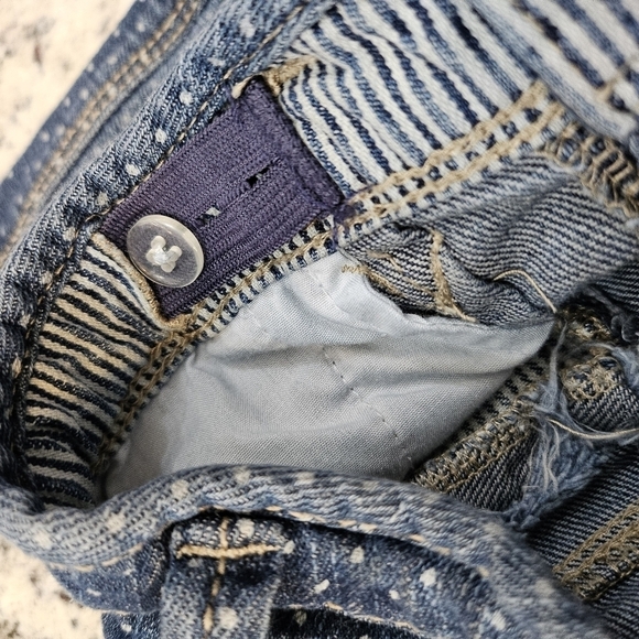 Arizona Jean Polka Dot Blue & White Denim Jean Skirt 99% Cotton 1% Spandex Sz 4T - Picture 3 of 4